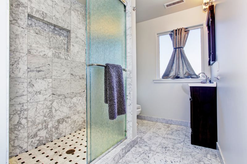 Natural Stone Accents in Shower
